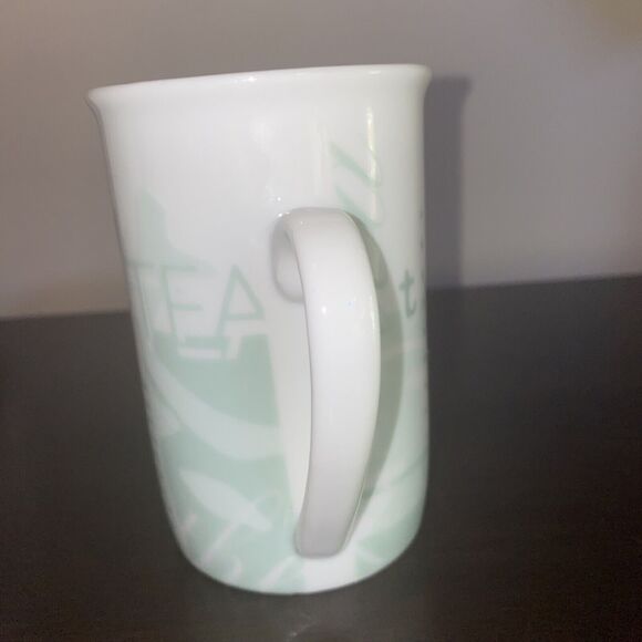 Starbucks Tazo Tea Green White Mug Cup 8 oz Retired in 1998 - Picture 4 of 6